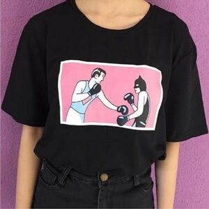 Superman Vs Batman Boxing T Shirt from Ocean Kawaii